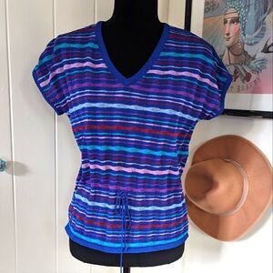 VTG Neiman Marcus Castleberry Knit Sweater 8 Preppy Countryside Retro Glam